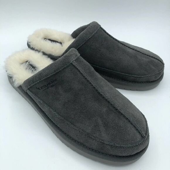~Koolaburra Bordon Grey Men’s Slipper Mule Shoes NWOB 10 - Picture 2 of 8